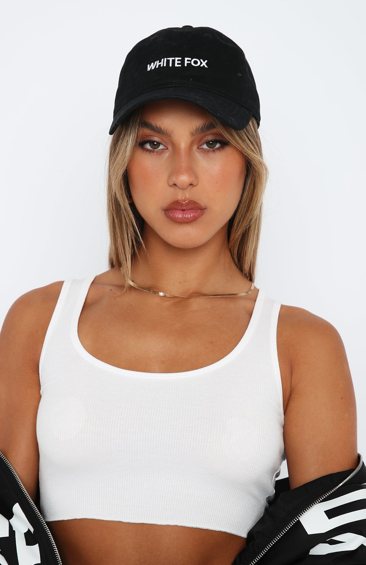 Time To Travel Cap Black | White Fox Boutique US