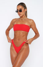 Queen Of The Beach Bottoms Red Terry
