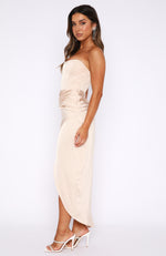 Everything You Want Midi Dress Champagne