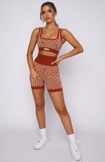 Mojave Seamless Sports Bra Burnt Clay Mirage