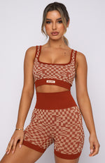 Mojave Seamless Sports Bra Burnt Clay Mirage