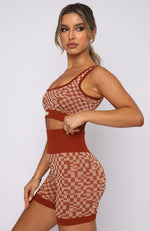 Mojave Seamless Sports Bra Burnt Clay Mirage