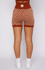 Mojave Seamless Bike Shorts Burnt Clay Mirage