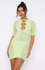 Naughty By Nature Mini Dress Lime