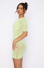 Naughty By Nature Mini Dress Lime