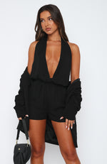 Warming Up To You Playsuit Black