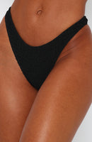 Island Hideout Bottoms Ruched Black