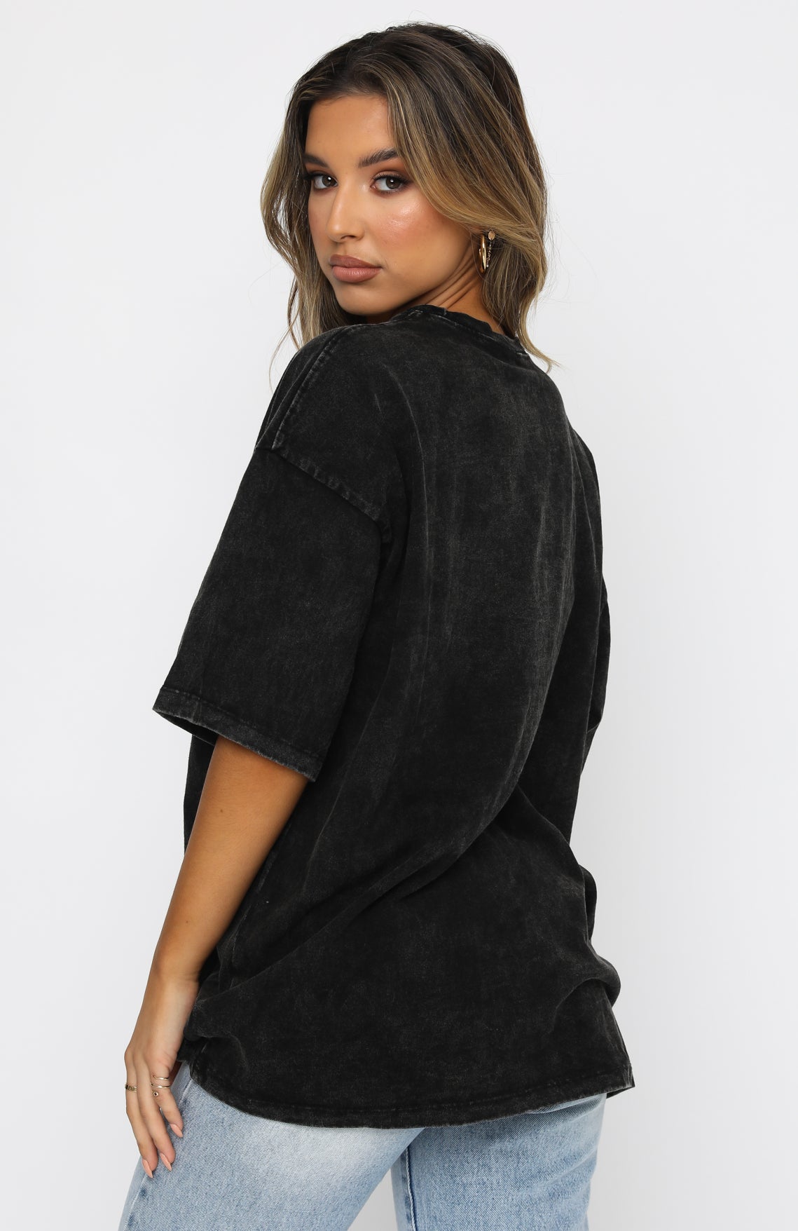 K★★101 togw Always Shining Oversized Tee Black | White Fox Boutique US