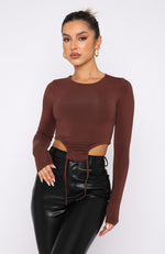 Spring Fresh Long Sleeve Top Chocolate
