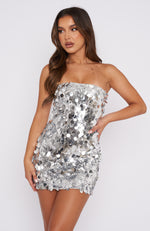 On A Night Like This Mini Dress Silver