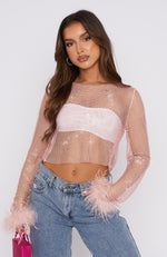 Zippy Crop Top - Baby Pink