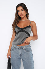 Lost In Your Light Top Charcoal