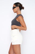 Just A Friend Shorts Off White
