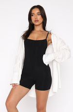 Clearly Into You Playsuit Black