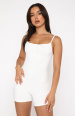 Clearly Into You Playsuit Off White