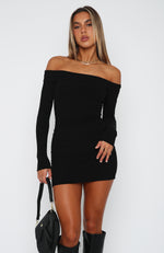 Long sleeve ribbed mini dress hotsell