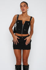 Play On Repeat Bustier Black