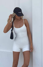 Clearly Into You Playsuit Off White
