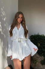 More About Me Long Sleeve Mini Dress White