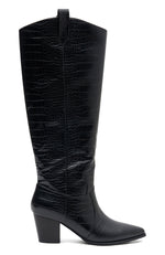 Heather Boots Black Croc