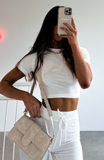 Ansley Bag Nude Suede