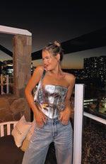 Light Years Strapless Bustier Silver