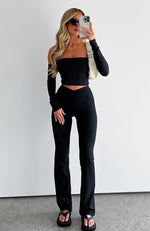 Every Day And Night Flare Pants Black