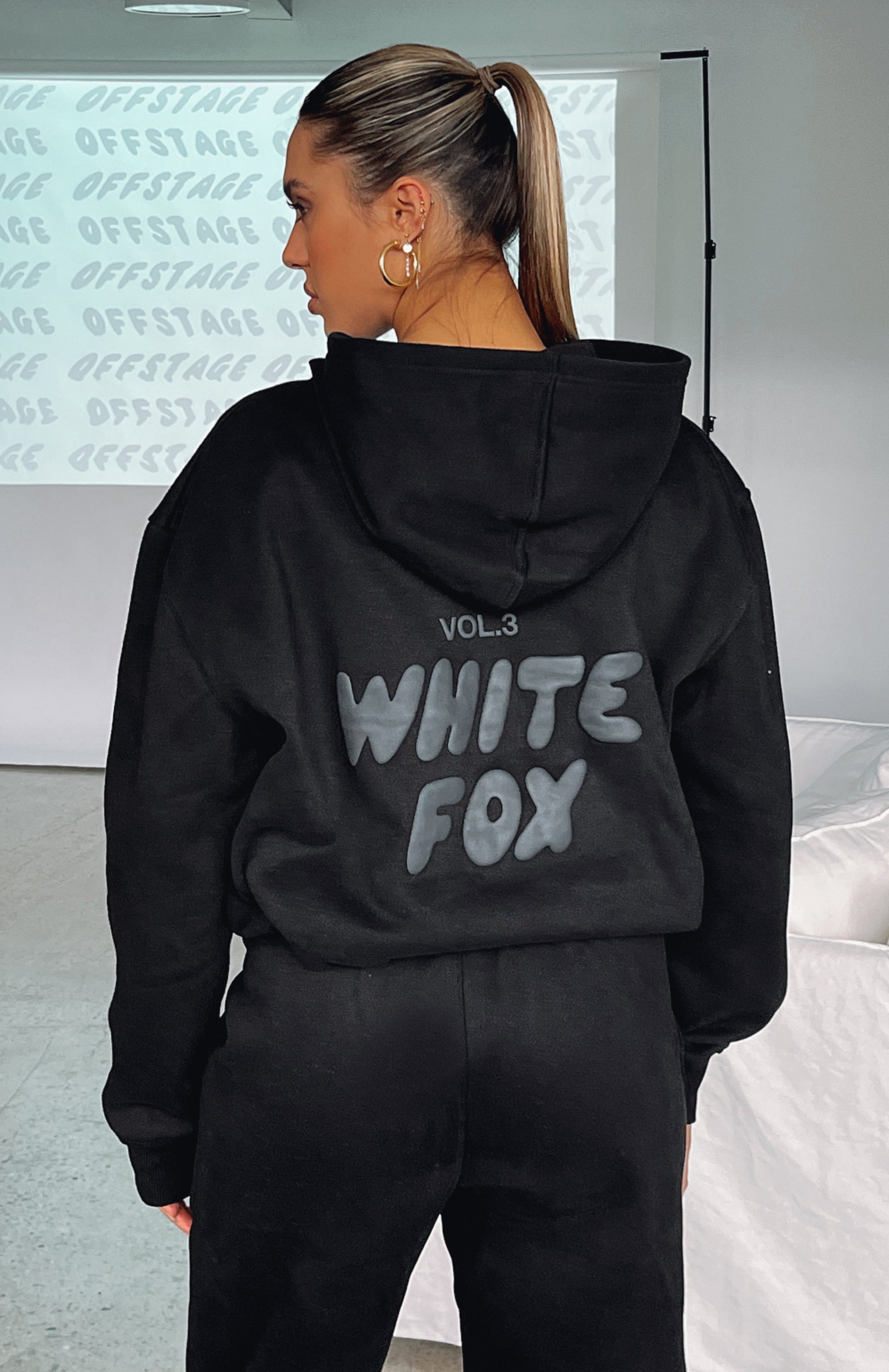 Offstage Hoodie Onyx | White Fox Boutique US