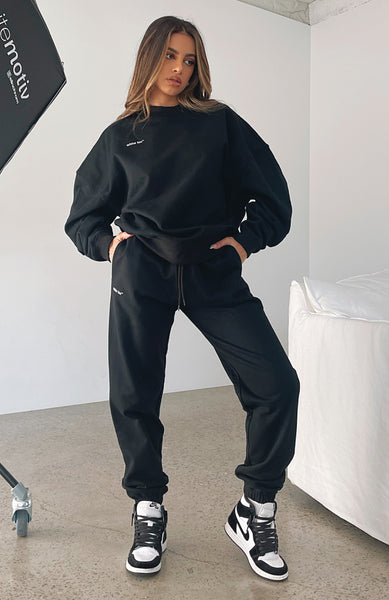 Not An Issue Sweatpants Black | White Fox Boutique US