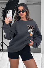 Part Of History Oversized Sweater Charcoal