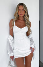 Show Me Around Mini Dress White