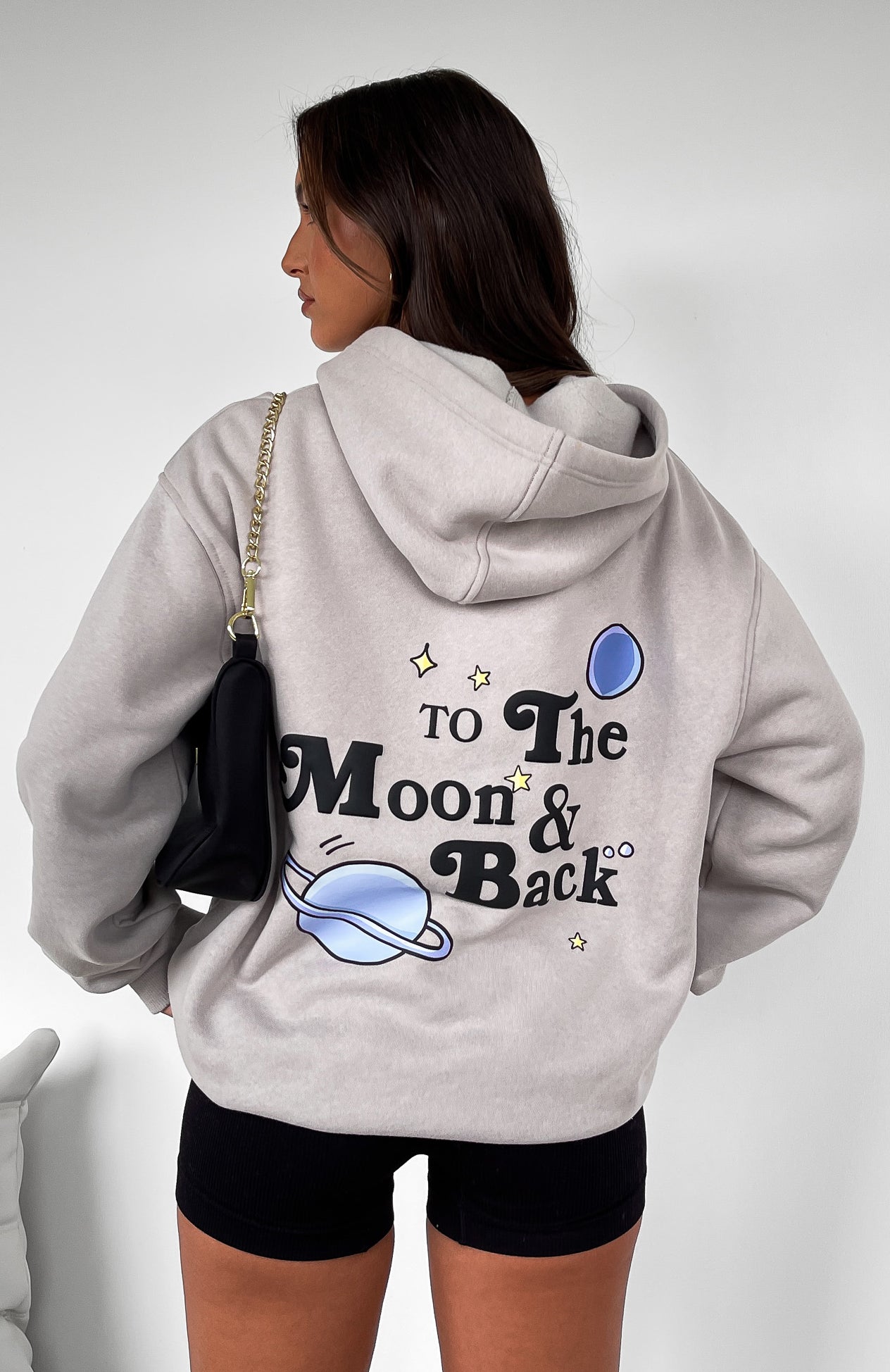 To The Moon Oversized Hoodie Lunar | White Fox Boutique US