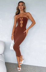 Your Peace Midi Dress Chocolate
