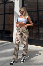 Out To Play Pants Beige Camo