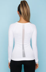 She's Seamless Long Sleeve Top White